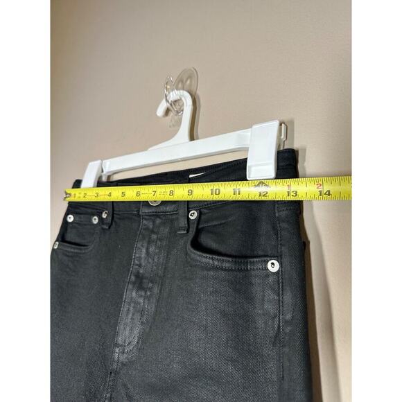 Rag & Bone Nina Coated High-Rise Skinny Jeans Black SZ 26 - Picture 8 of 10